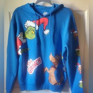 New Women's sizes The Grinch & Max Hoodie Blue